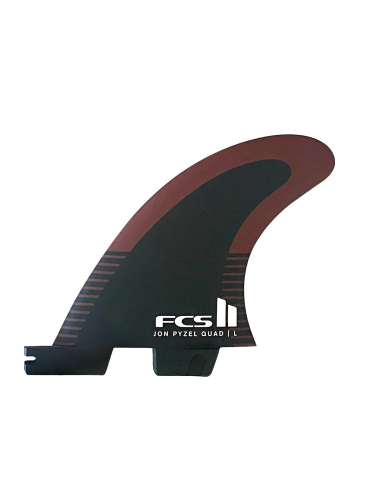 FCS II Pyzel PC Aircore Quad Rear Fin Set-Black/Shiraz-Large de pas cher