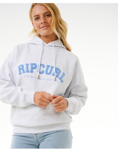 Rip Curl Varsity Hooded Sweatshirt-Grey Marle/Mid Blue 2023