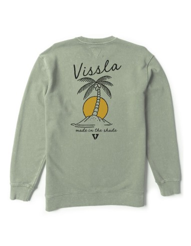 Vissla Coastal Eco Crew Sweatshirt-Sage Economisez 