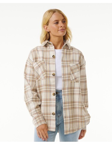 Rip Curl High Tide Soft Flannel L/S Shirt-Bone 2024