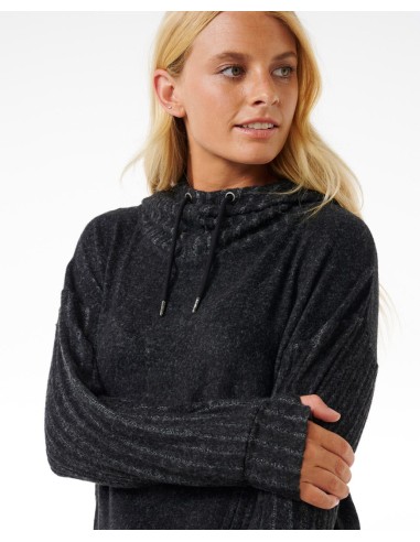 Rip Curl Cosy Hooded Sweatshirt-Black Marle Pour