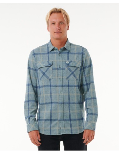 Rip Curl Grid L/S Shirt-Mineral Blue Marle acheter