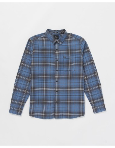 Volcom Caden Plaid L/S Shirt-Blueberry l'achat 