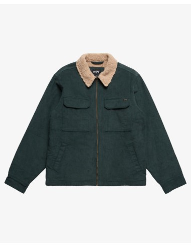 Billabong Barlow Sherpa Cord Jacket-Bottle Green Faites des économies