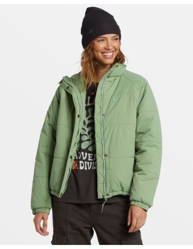 Billabong High Route Puffer Jacket-Salty Sage destockage