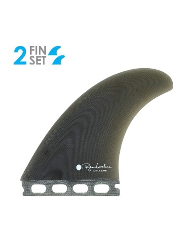 True Ames Lovelace Futures Fiberglass Twin Fin Set-Smoke pas cher