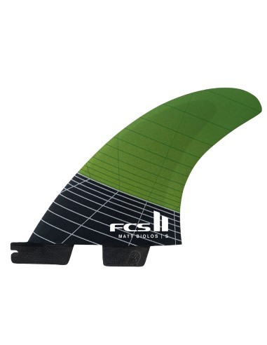 FCS II Matt Biolos PC Carbon Tri Fin Set-Green-Small l'achat 