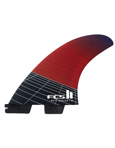 FCS II Matt Biolos PC Carbon Tri/Quad Fin Set-Red-Medium du meilleur 