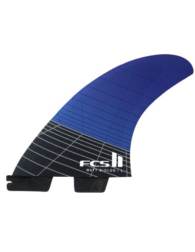 FCS II Matt Biolos PC Carbon Tri/Quad Fin Set-Blue-Large en stock