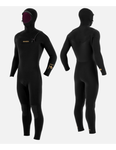 Manera Seafarer Hooded 4/3 FZ Wetsuit-Black Le MVP de beaucoup